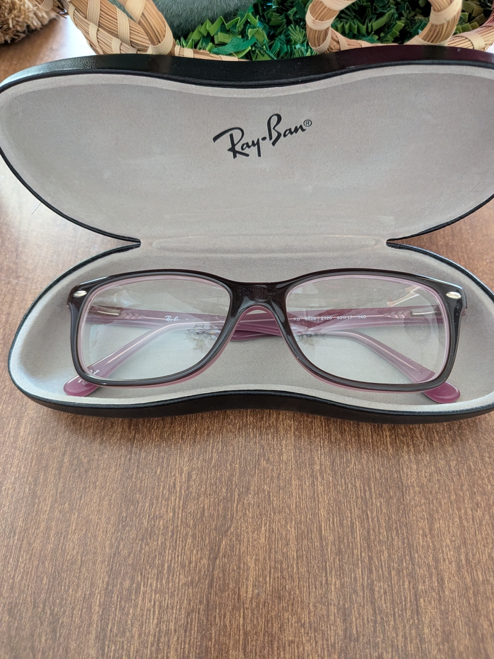 Ray-Ban Women's Purple Rectangular Prescription Glasses